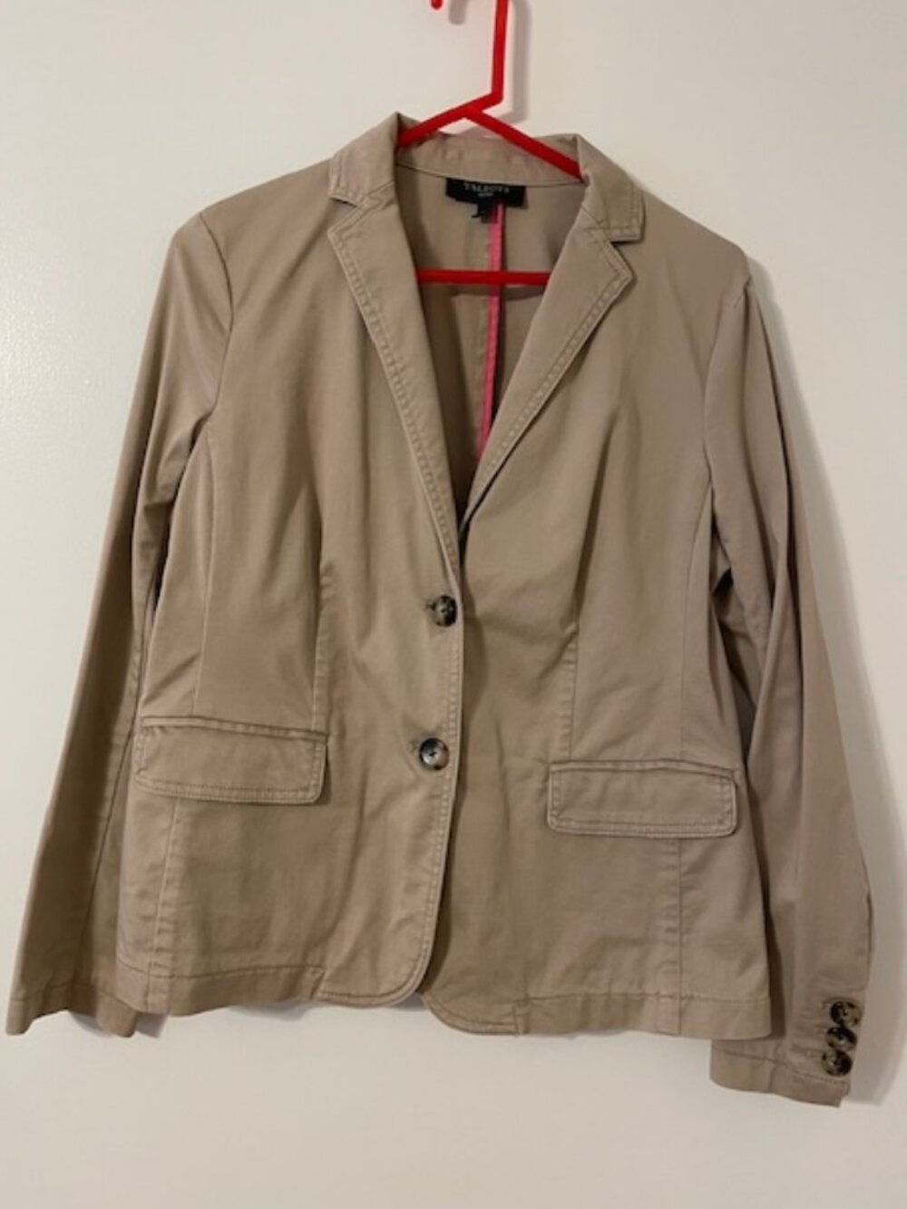 Talbots Cotton Khaki Jacket - Size 12 Petite